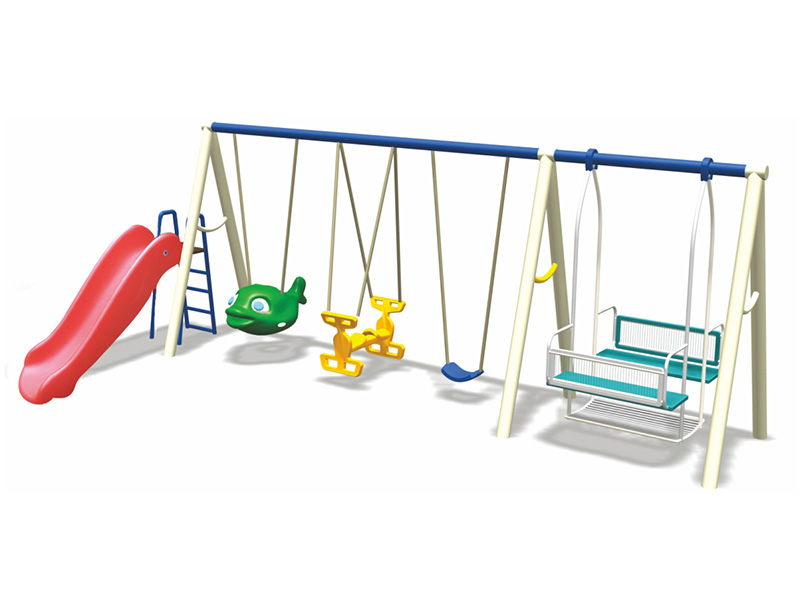 kids multi-swing with slide
