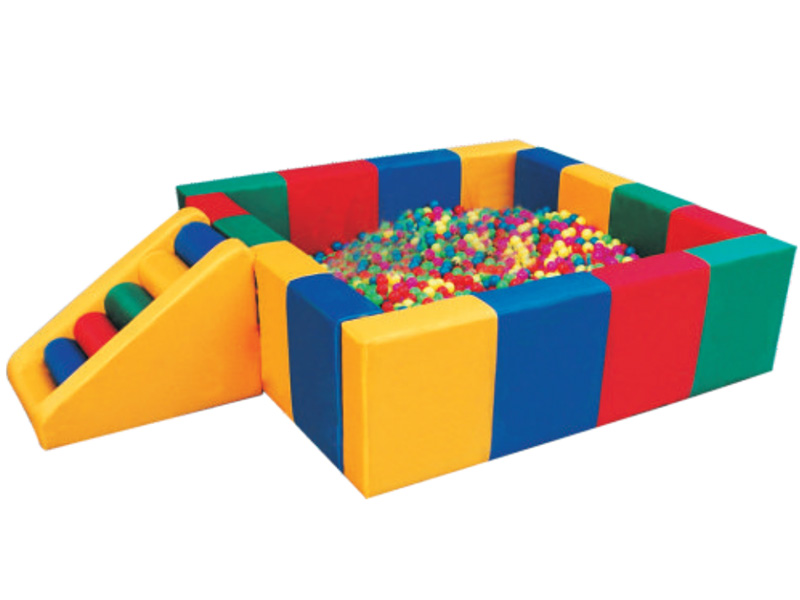 Colorful Children climbing chair soft play with square ball poor 