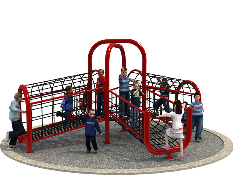 one Shape Outdoor Rope Climbing Structure, Kids Outdoor Playground Cliimbing Net Structure