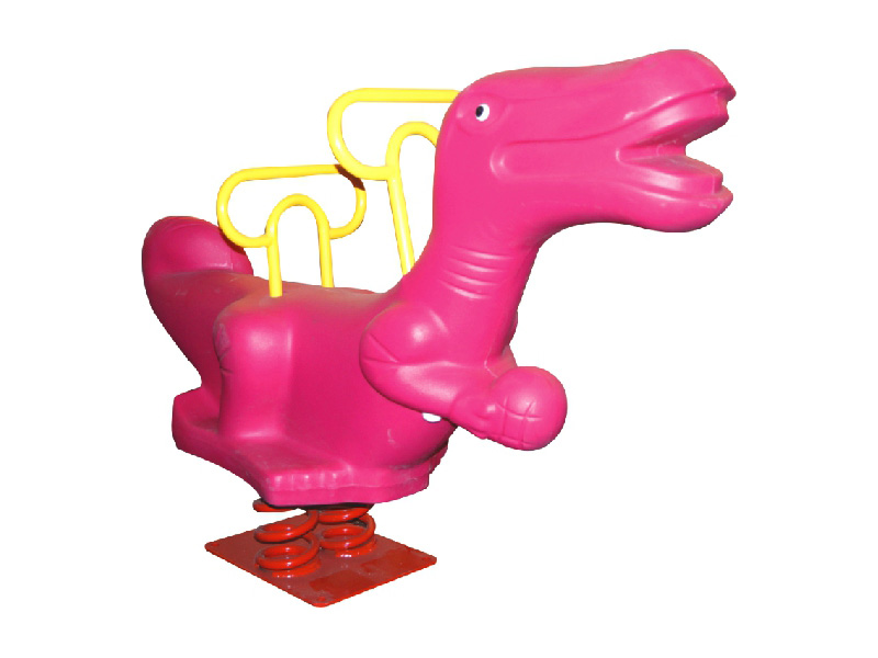  pink dinosaur design freestanding animal spring rider