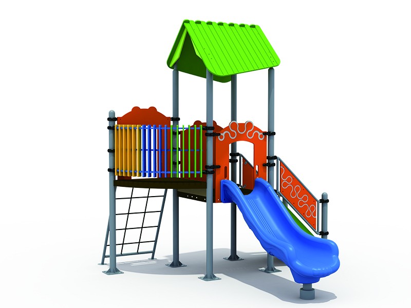Feiyou Amusement outdoor playground made of HDPE for children with colorful design on the panel and handrail