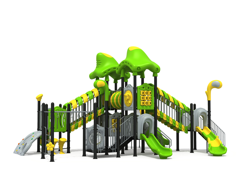 Outdoor plastic kids playground equipment with slide