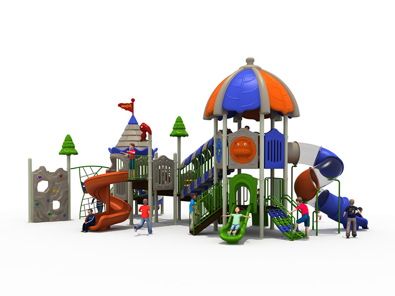 Outdoor playground plastic slide play sets