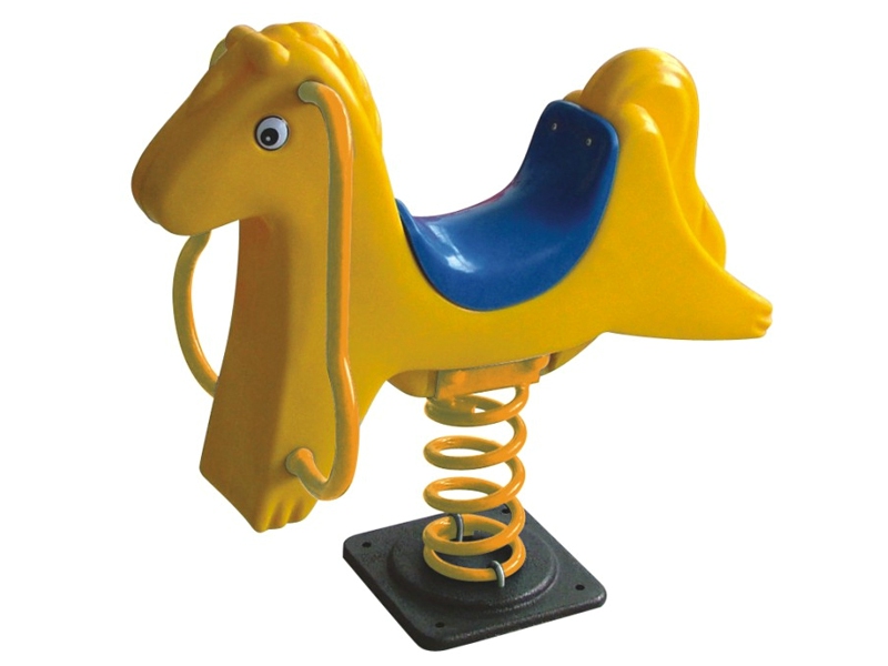 Yellow-Horse Spring Rider for Outdoor Playground Center
