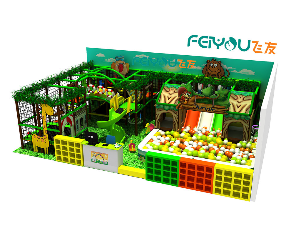 Green forest style Children indoor playground equipment