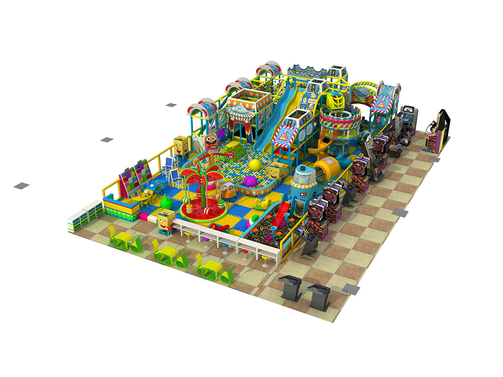 Colorful multifunction Indoor playground equipment/soft play with slide