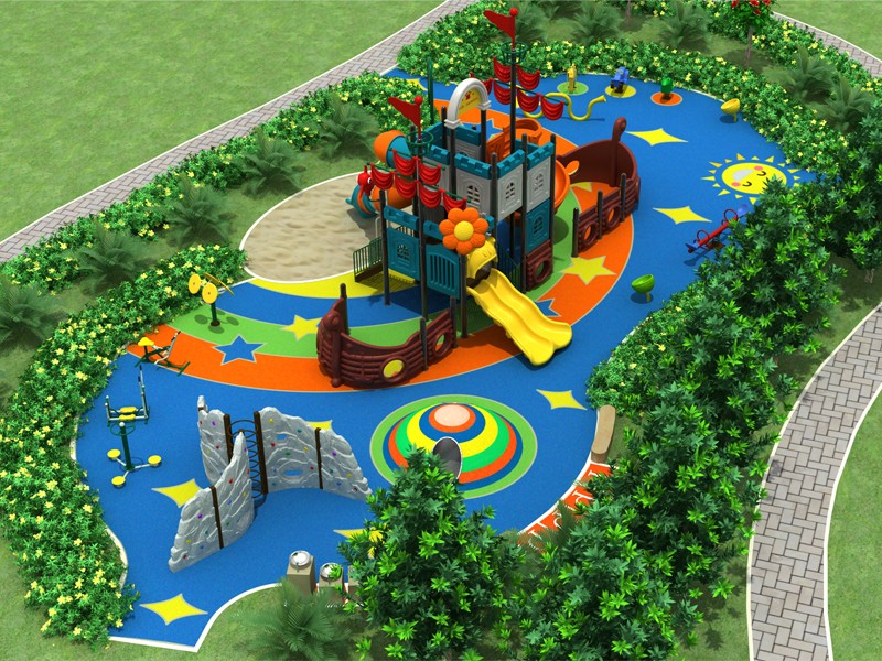 garden plastic playground slide for children