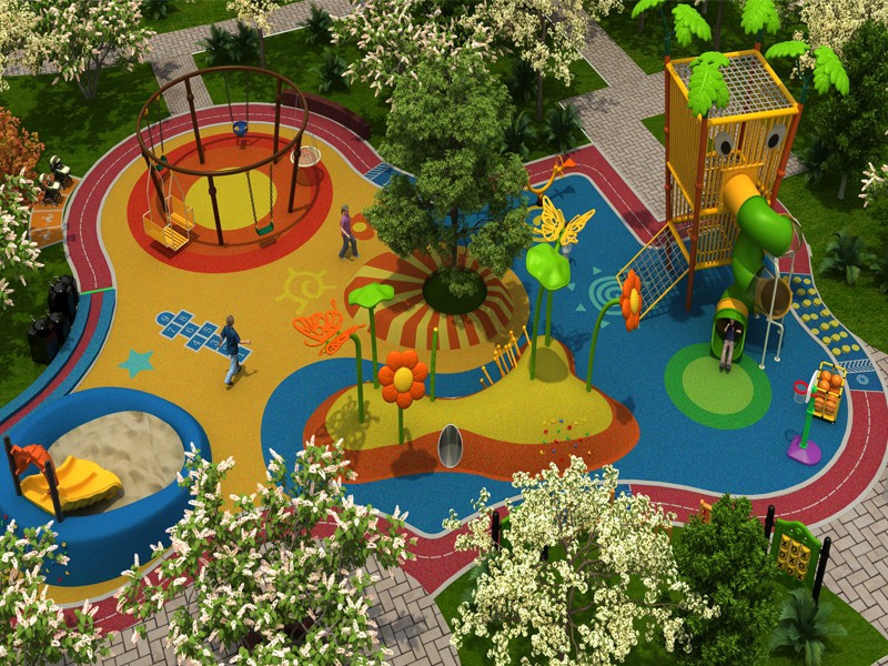 how to maintence children playground equipment at amusement park