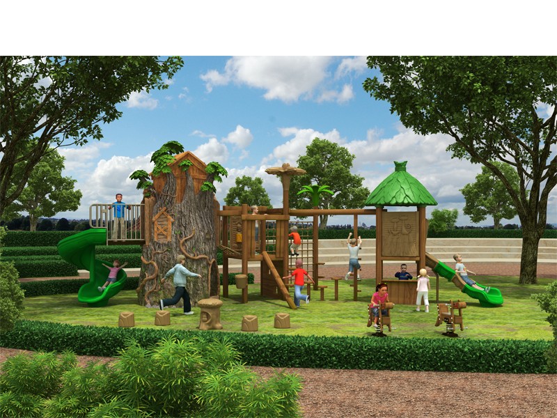 Climbing series with FRP tree house and playground sets family fun center 