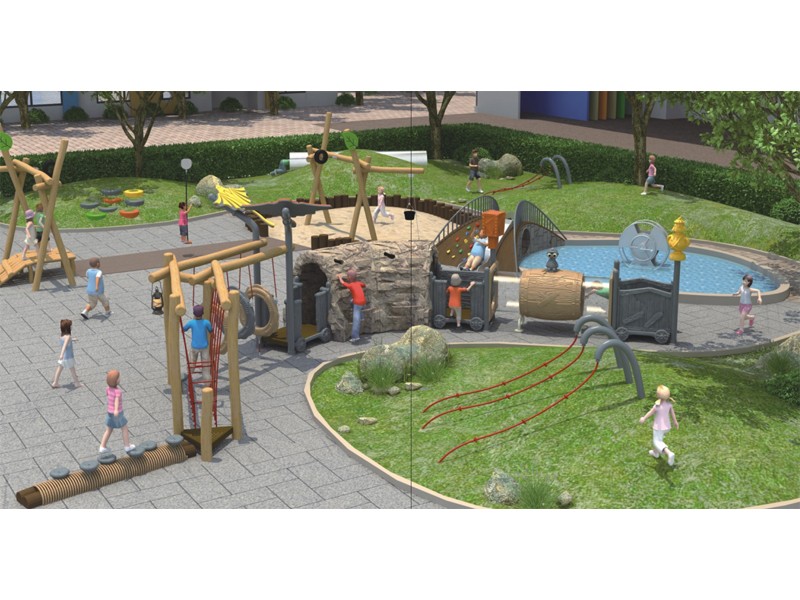 garden plastic playground slide with all kids exercise event  for children