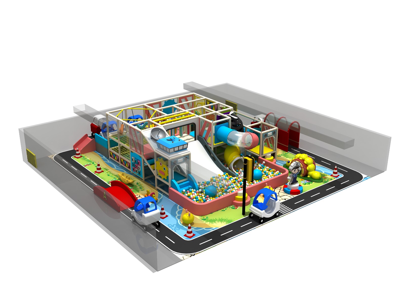 Customized Shopping Mall Amusement Big Play Ball Pool Indoor Playground