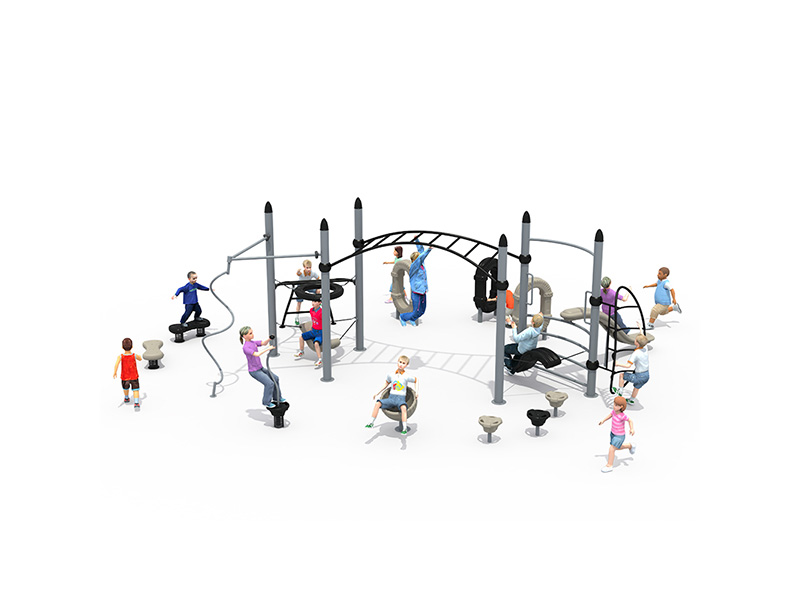 Kids Playing Gym Equipment