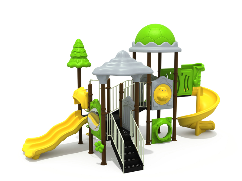 Manufacturer Outdoor Play Gym Commercial Kids Slide Rubber Plastic Playground Tiles