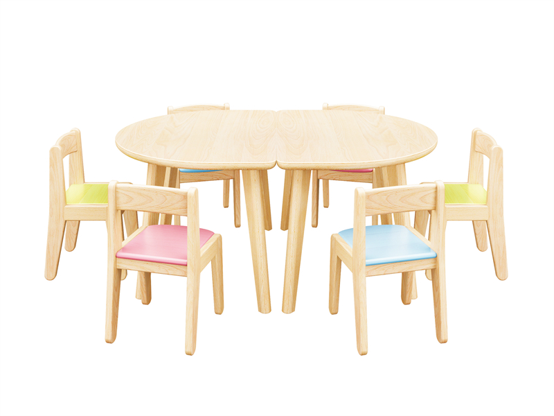 classroom toddler Rubber wood Kindergarten furniture china Manufacturer