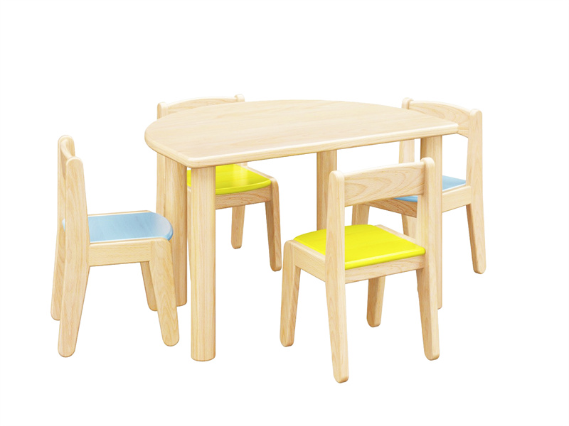 indoor baby Rubber wood Kindergarten furniture china Manufacturer