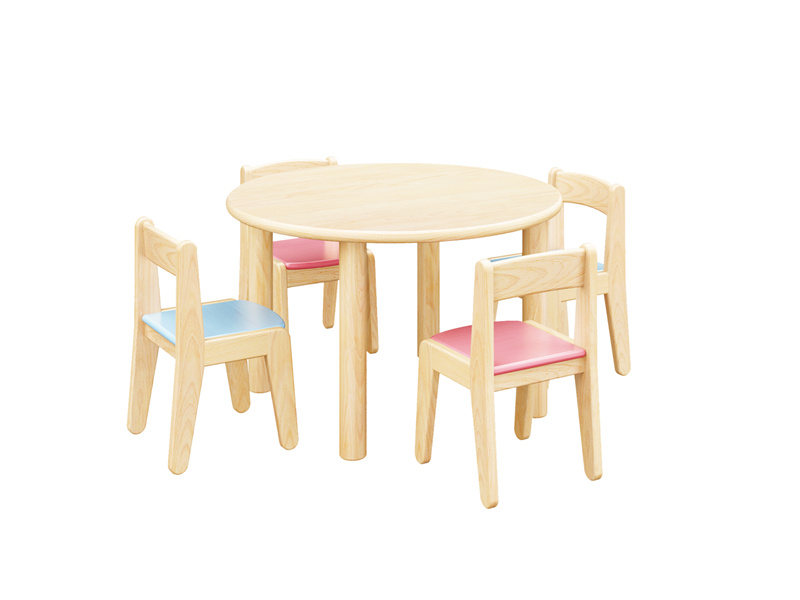 indoor baby Rubber wood Kindergarten furniture Factory direct sales