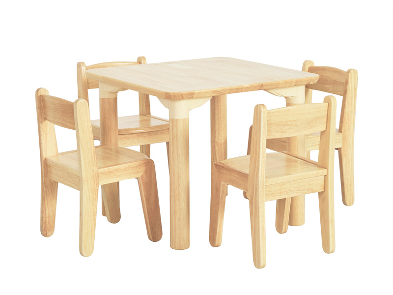 indoor baby Rubber wood Kindergarten furniture factory