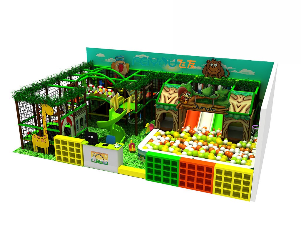 Green forest style Children indoor playground equipment